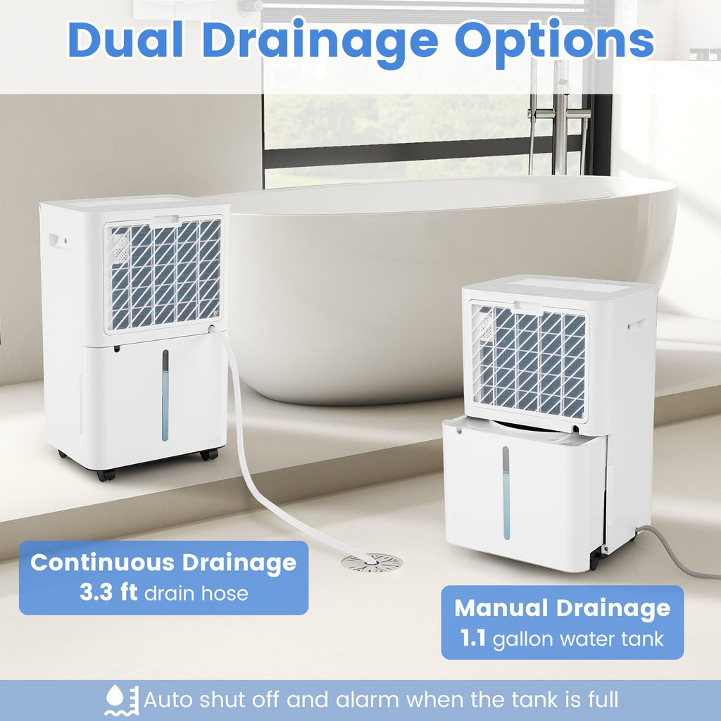 Costway 54 Pint 4500 Sq.Ft Home Dehumidifier 14331523 New