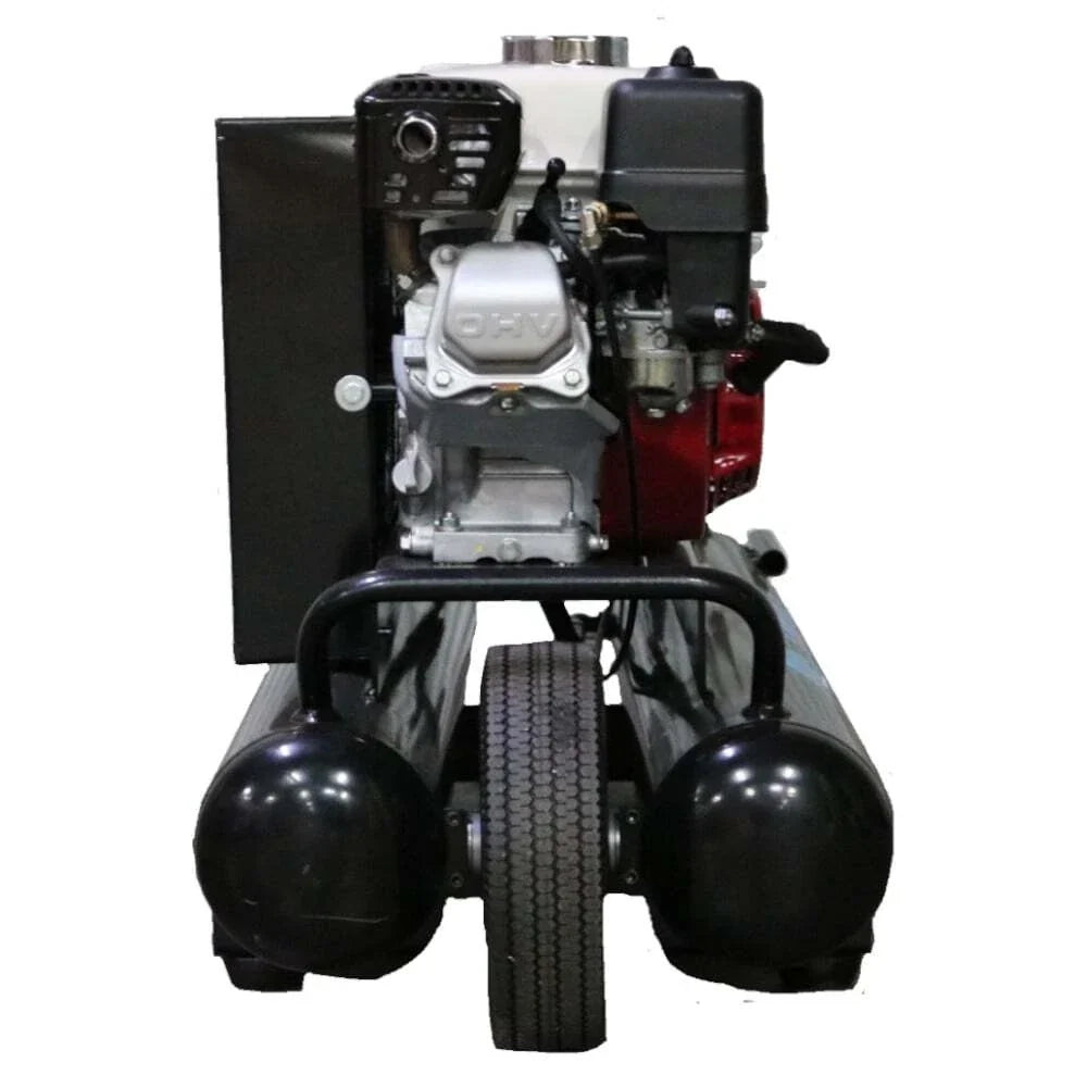 Mega Compressor MP-5510G200 Air Compressor Twin Tank Wheelbarrow 6.5 HP 10 Gallon 150 PSI Gas Honda Engine New
