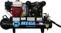 Mega Compressor MP-5510G200 Air Compressor Twin Tank Wheelbarrow 6.5 HP 10 Gallon 150 PSI Gas Honda Engine New