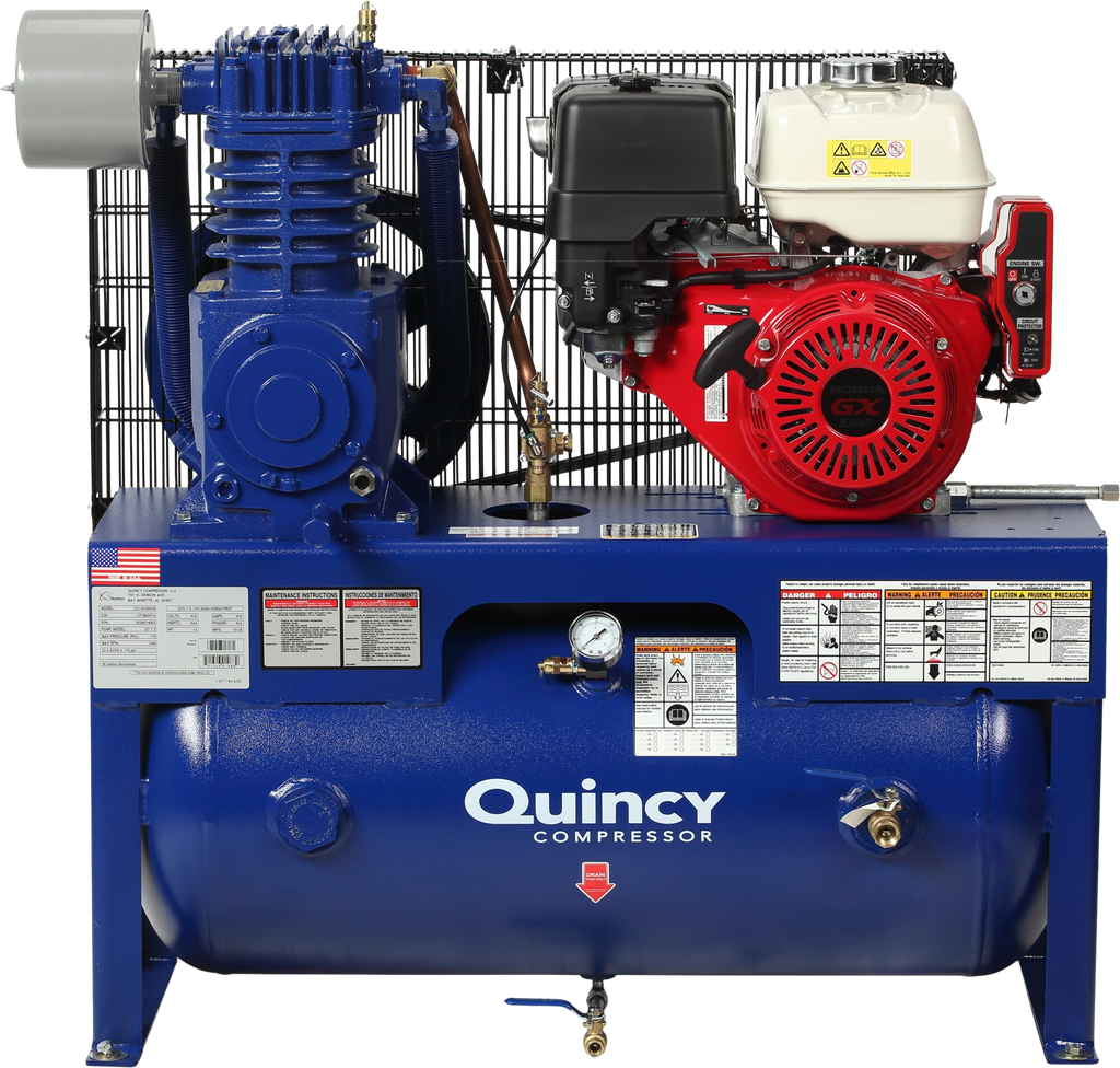 Quincy QT Air Compressor 13 HP 30 Gallon Two Stage w/ Electric Start Honda Engine New