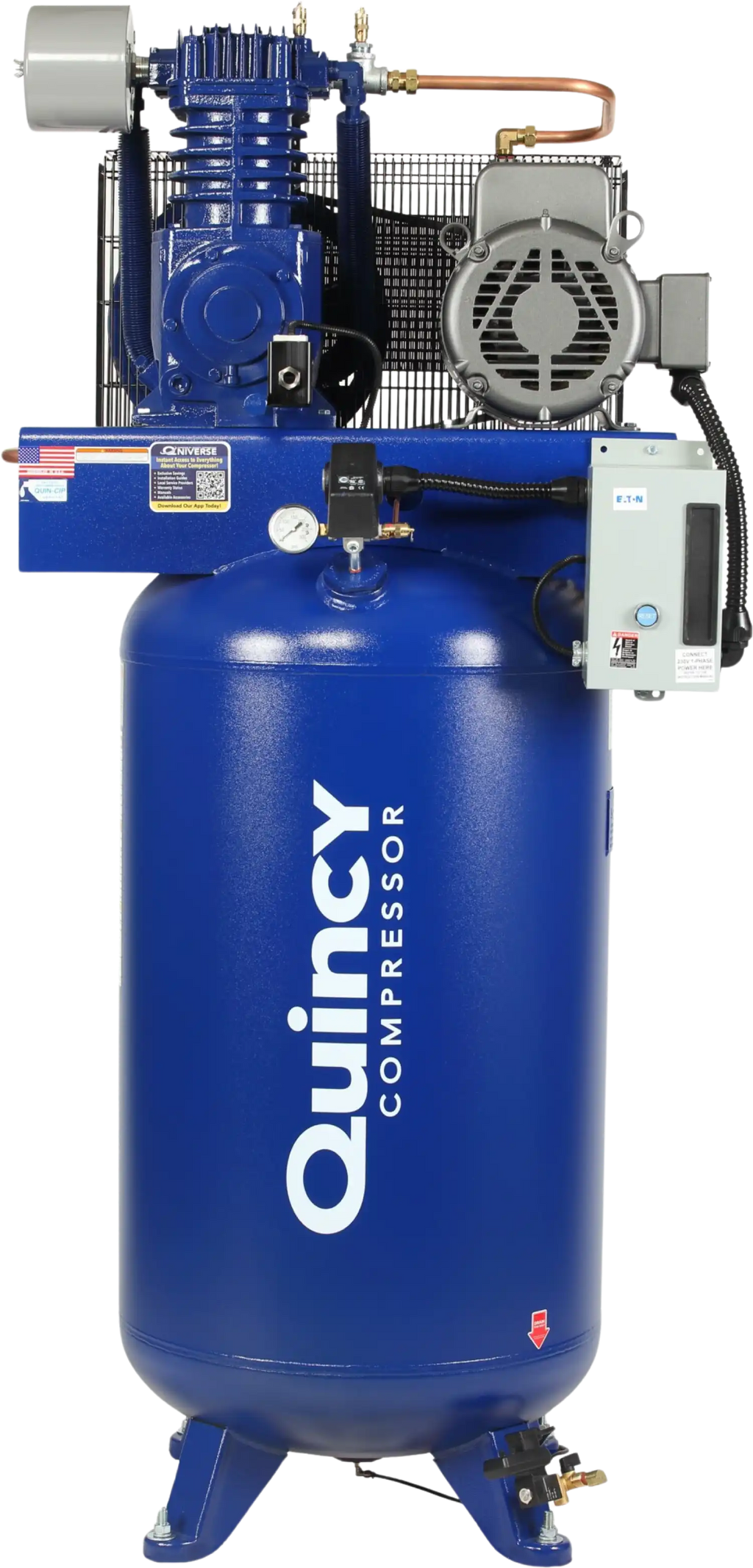 Quincy QT Max Air Compressor 7.5 HP 80 Gallon Two Stage Single Phase 230V New