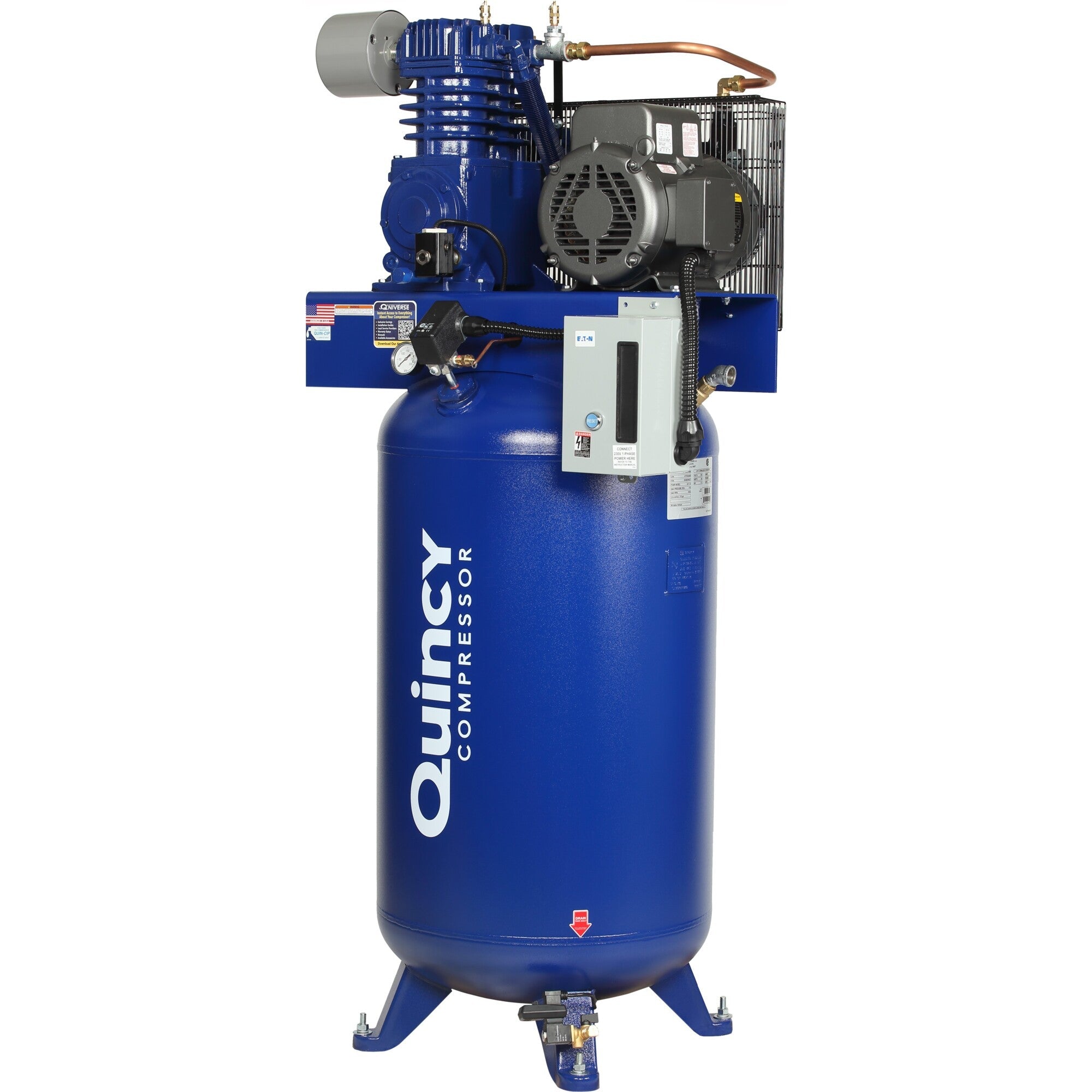 Quincy QT Max Air Compressor 7.5 HP 80 Gallon Two Stage Single Phase 230V New