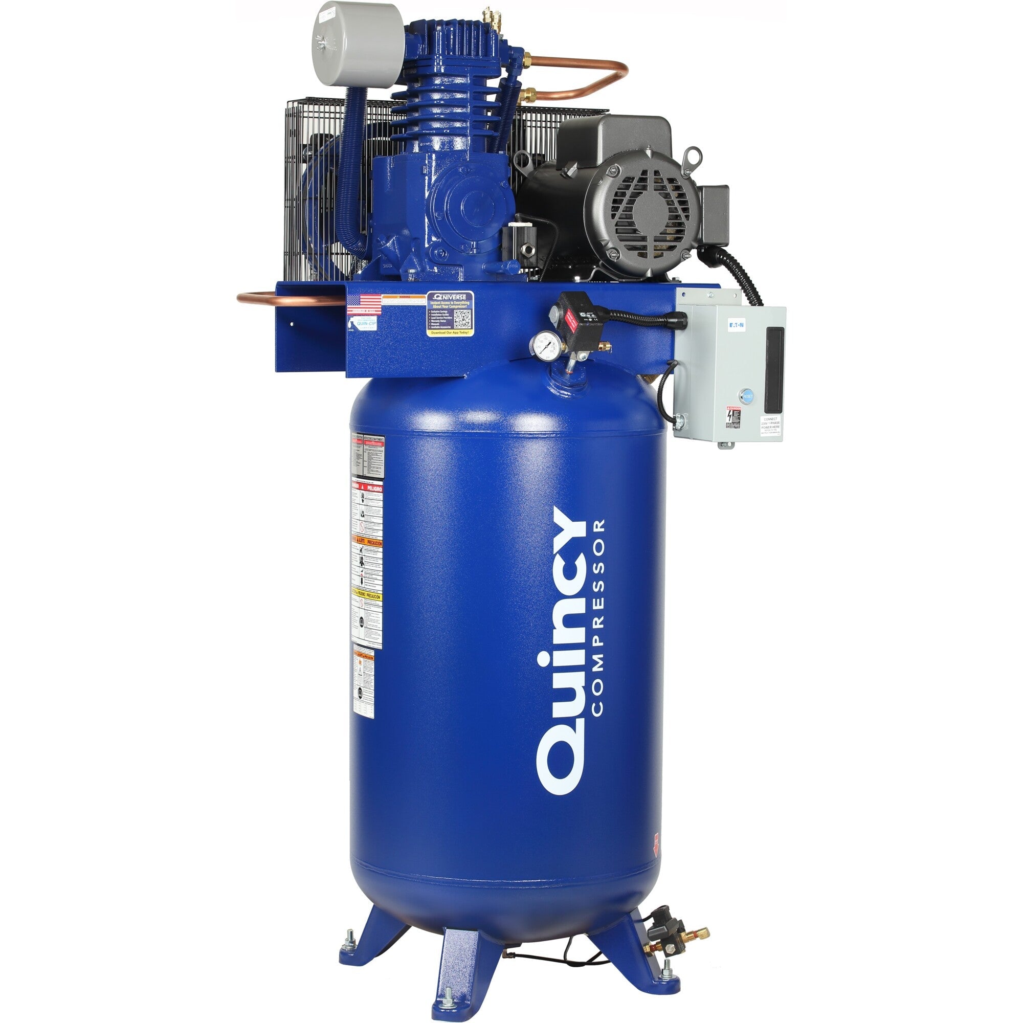 Quincy QT Max Air Compressor 7.5 HP 80 Gallon Two Stage Single Phase 230V New