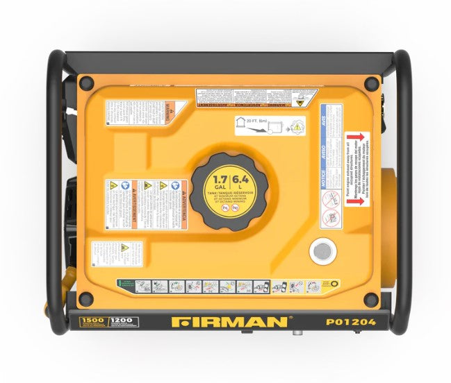 Firman P01204 Generator 1200W/1500W 20 Amp With CO Alert New