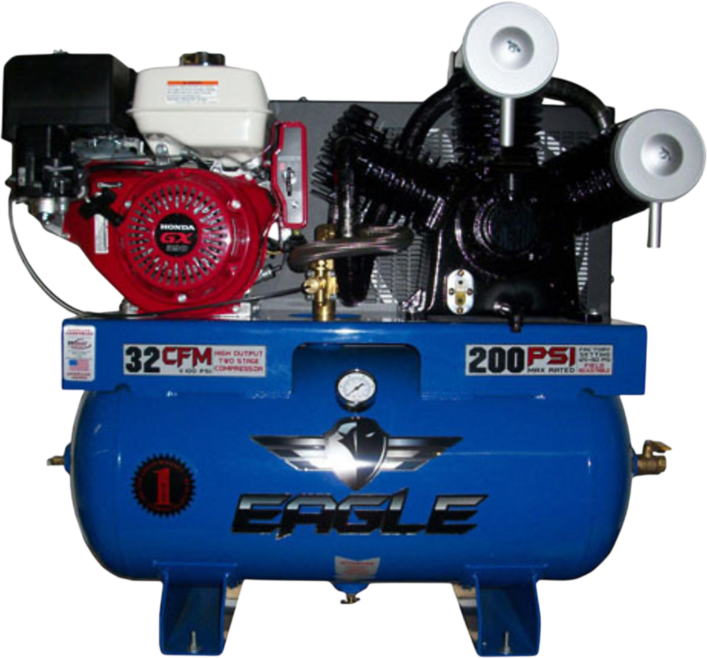 Eagle Truck Mount Air Compressor 200 PSI 30 Gal. 13 HP Honda GX390 Electric Start 13G30TRKE New