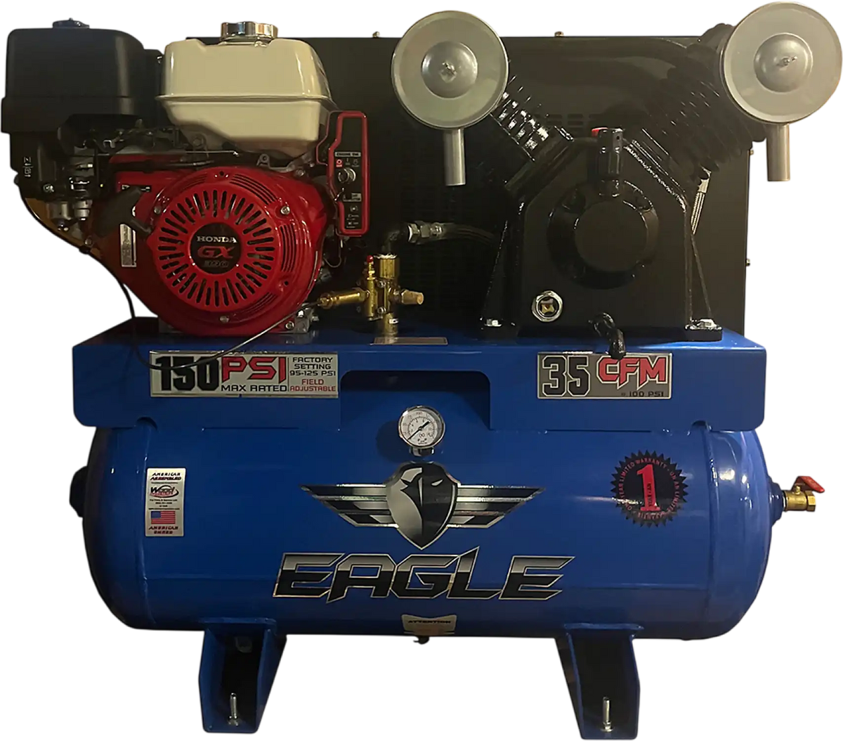 Eagle Truck Mount Air Compressor 150 PSI 30 Gal. 35 CFM 13 HP Honda GX390 Electric Start 11G30TRKE-H Scratch and Dent