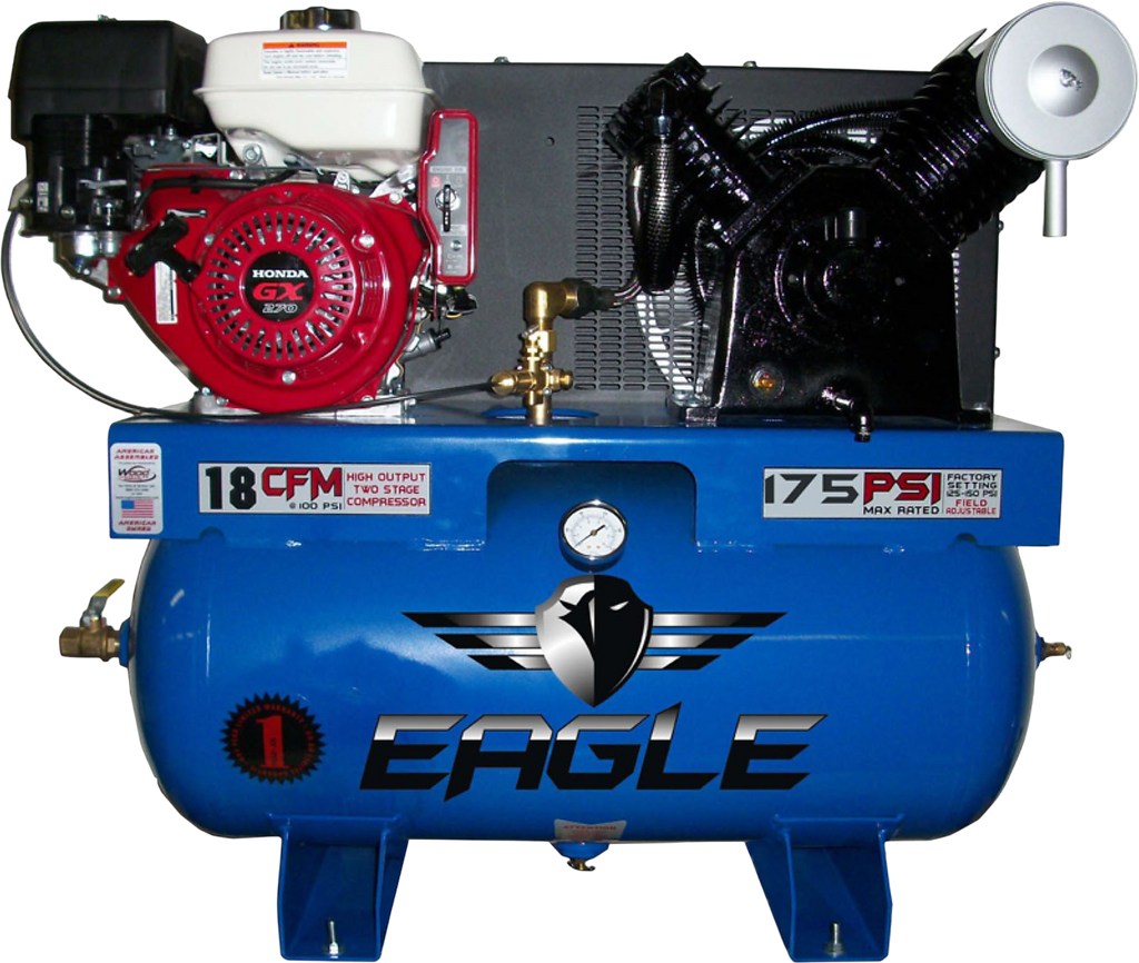 Eagle Truck Mount Air Compressor 175 PSI 30 Gal. 18 CFM 9 HP Honda GX270 Electric Start 9G30TRKE New