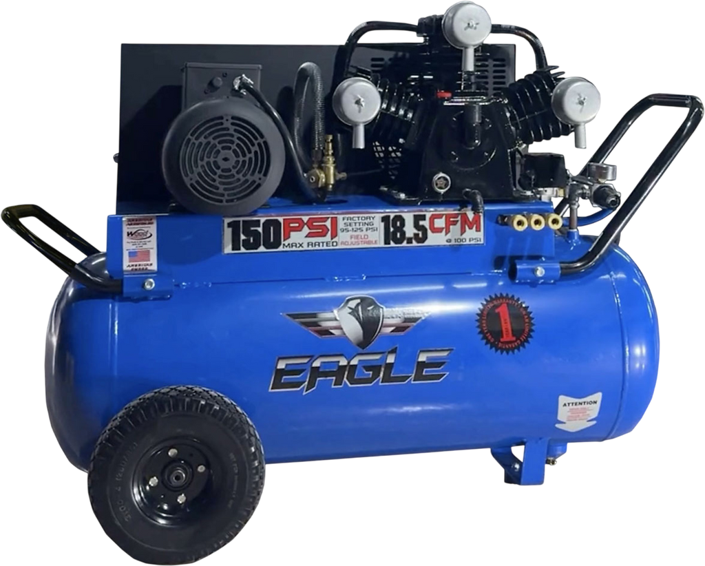 Eagle P5125H1 Air Compressor Portable 150 PSI 25 Gal. 18.5 CFM 5 HP Electric 220V New