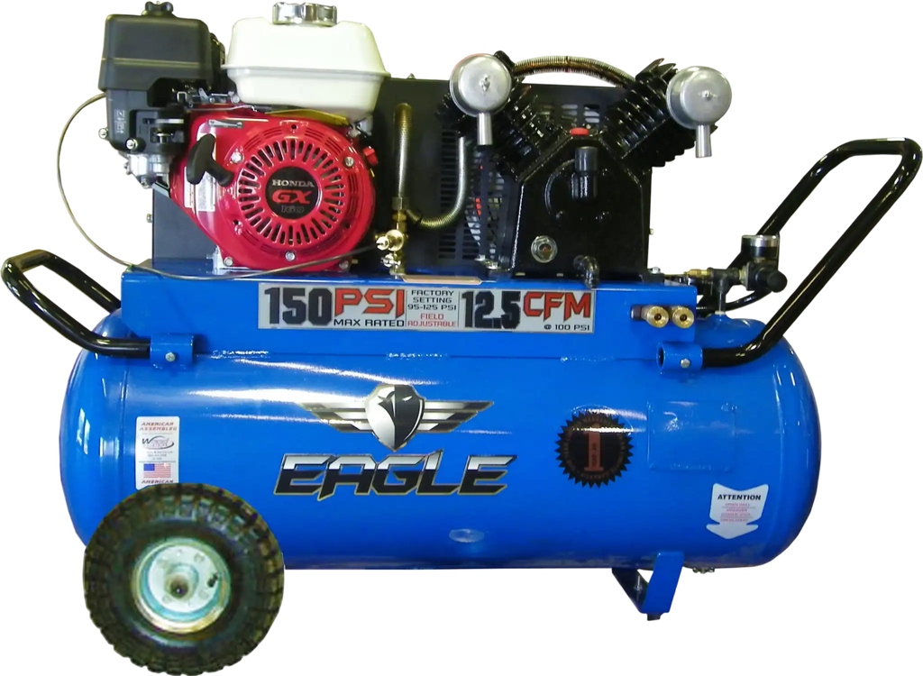 Eagle Air Compressor Portable 150 PSI 25 Gal. 12.5 CFM 5.5 HP Honda GX160 P55G25H1 New