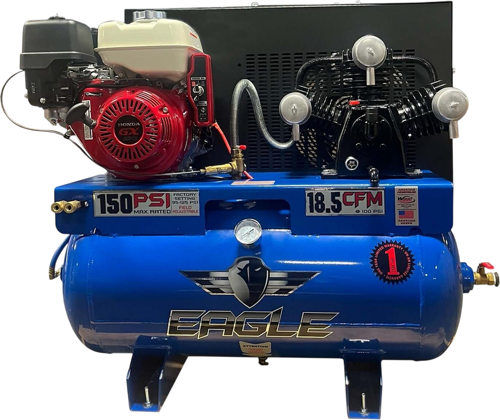 Eagle Truck Mount Air Compressor 150 PSI 30 Gal. 18.5 CFM 9 HP Honda GX270 Electric Start 9G30TRKE-H New