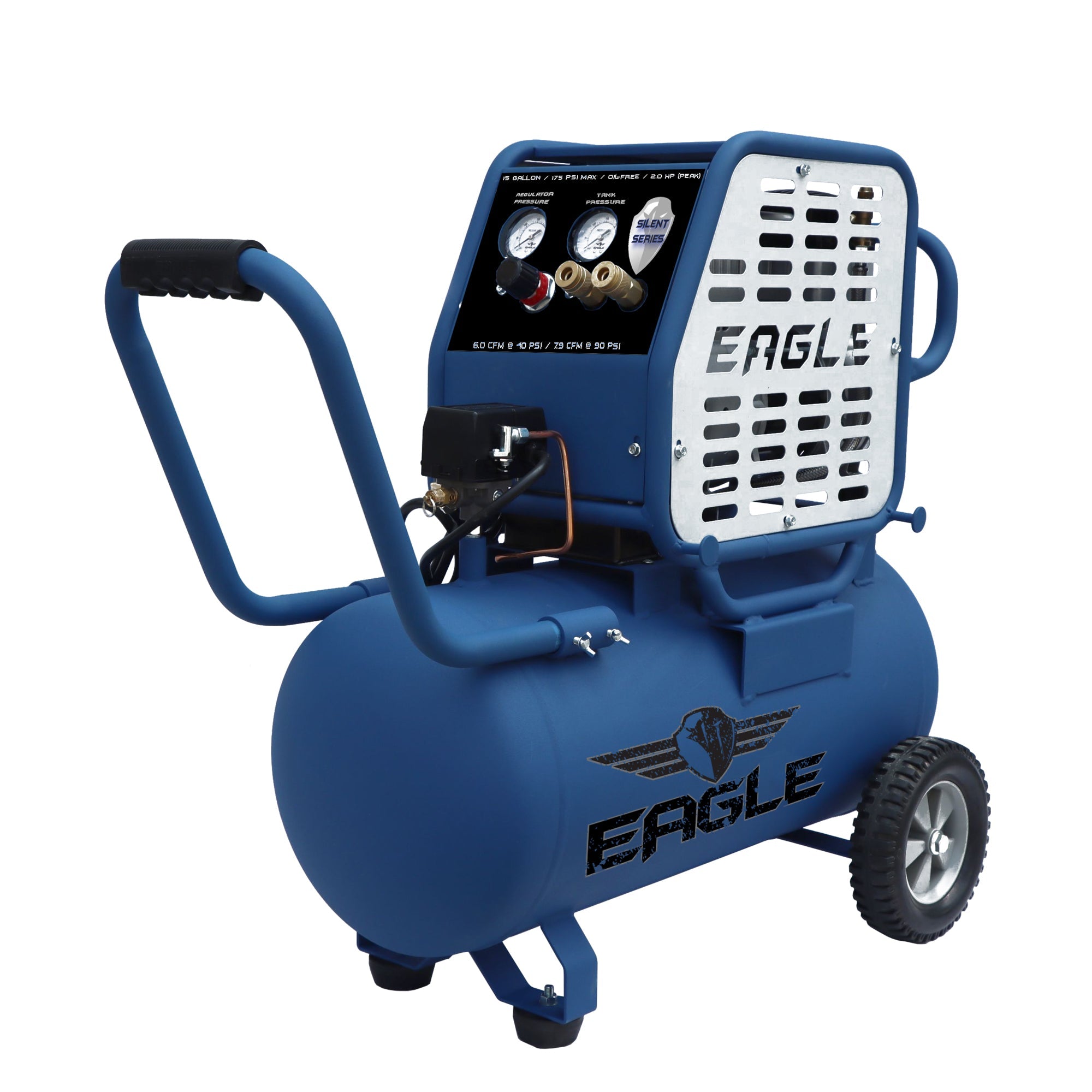 Eagle EA-5200 Silent Series Air Compressor 175 PSI 15 Gallon 5 CFM 2 HP Electric 115V New