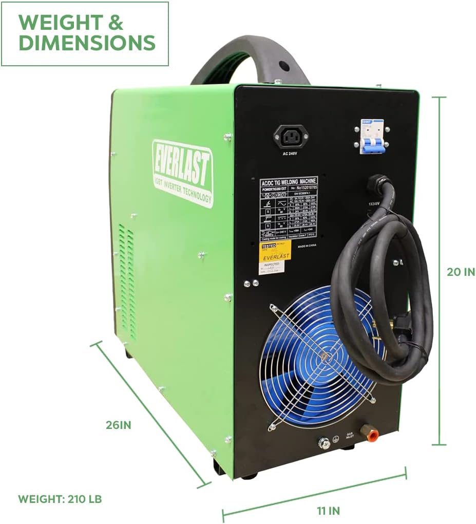 Everlast PowerTIG 400EXT Welder TIG/Stick Digital Inverter AC DC 400 Amp 240V New