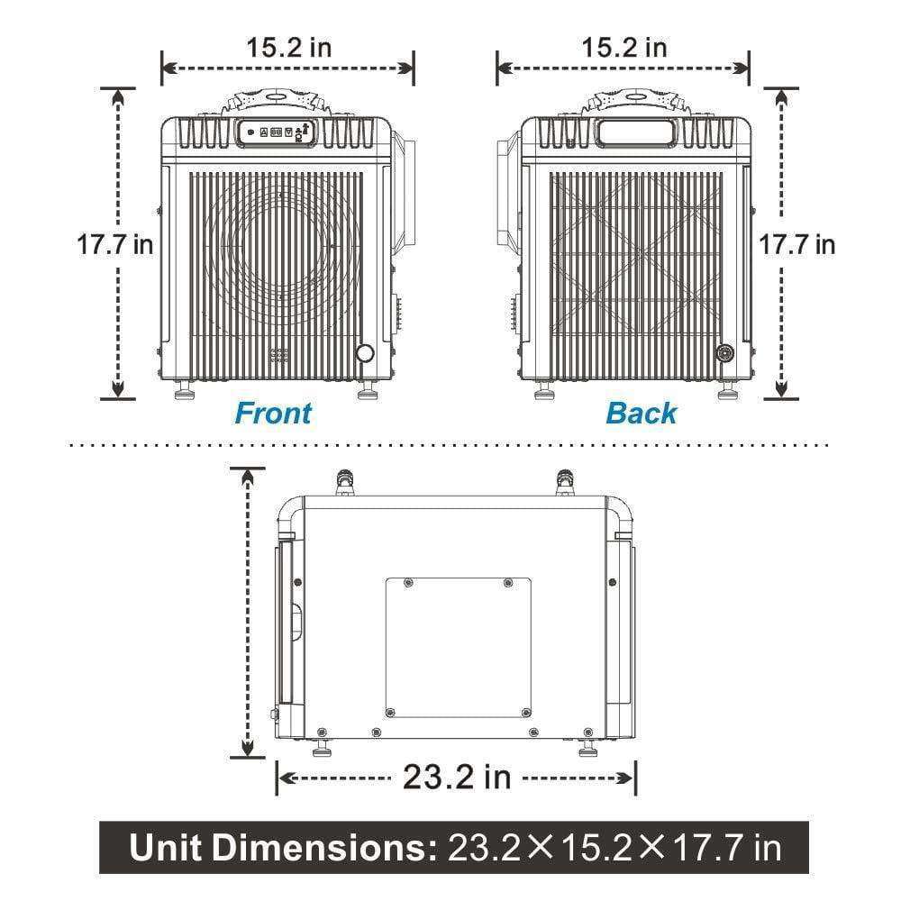AlorAir HDi90 Sentinel Basement/Crawlspace Dehumidifier 90 Pints with Condensate Pump HGV Defrosting and Remote Monitoring New