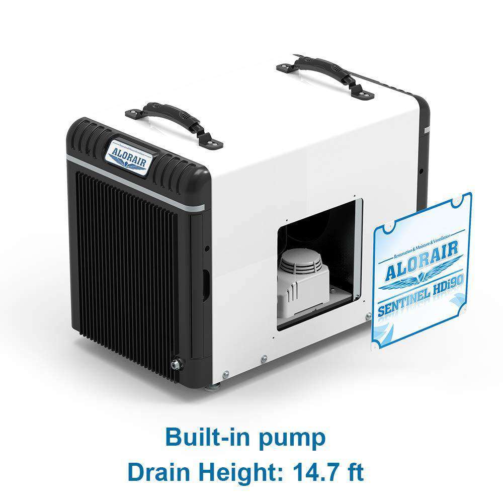 AlorAir HDi90 Sentinel Basement/Crawlspace Dehumidifier 90 Pints with Condensate Pump HGV Defrosting and Remote Monitoring New