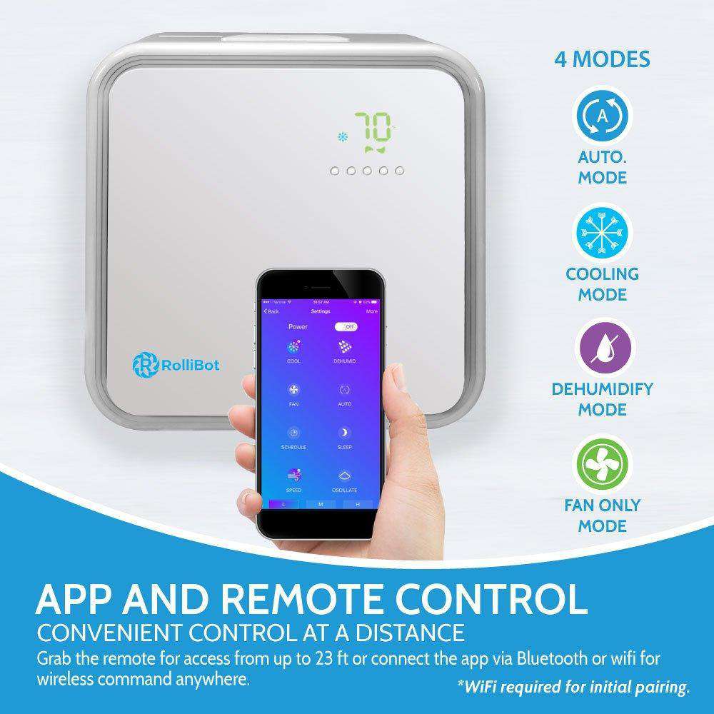 Rollibot Rollicool P800 10000 BTU Smart Alexa Enabled Lightweight Portable Mini Split Air Conditioner with Dehumidifier and Fan New
