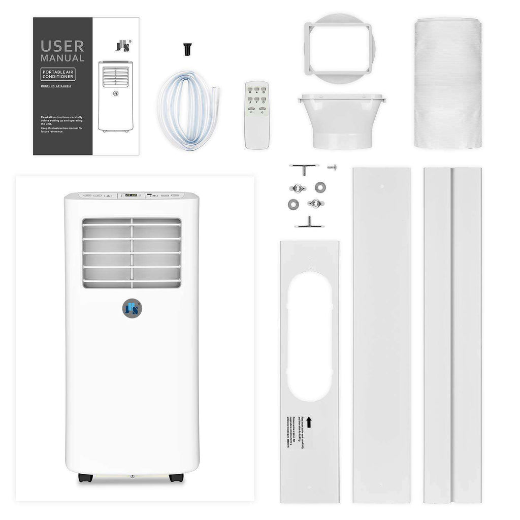 JHS A019-8KR/A 8,000 BTU Portable Air Conditioner with Dehumidifier and Remote New