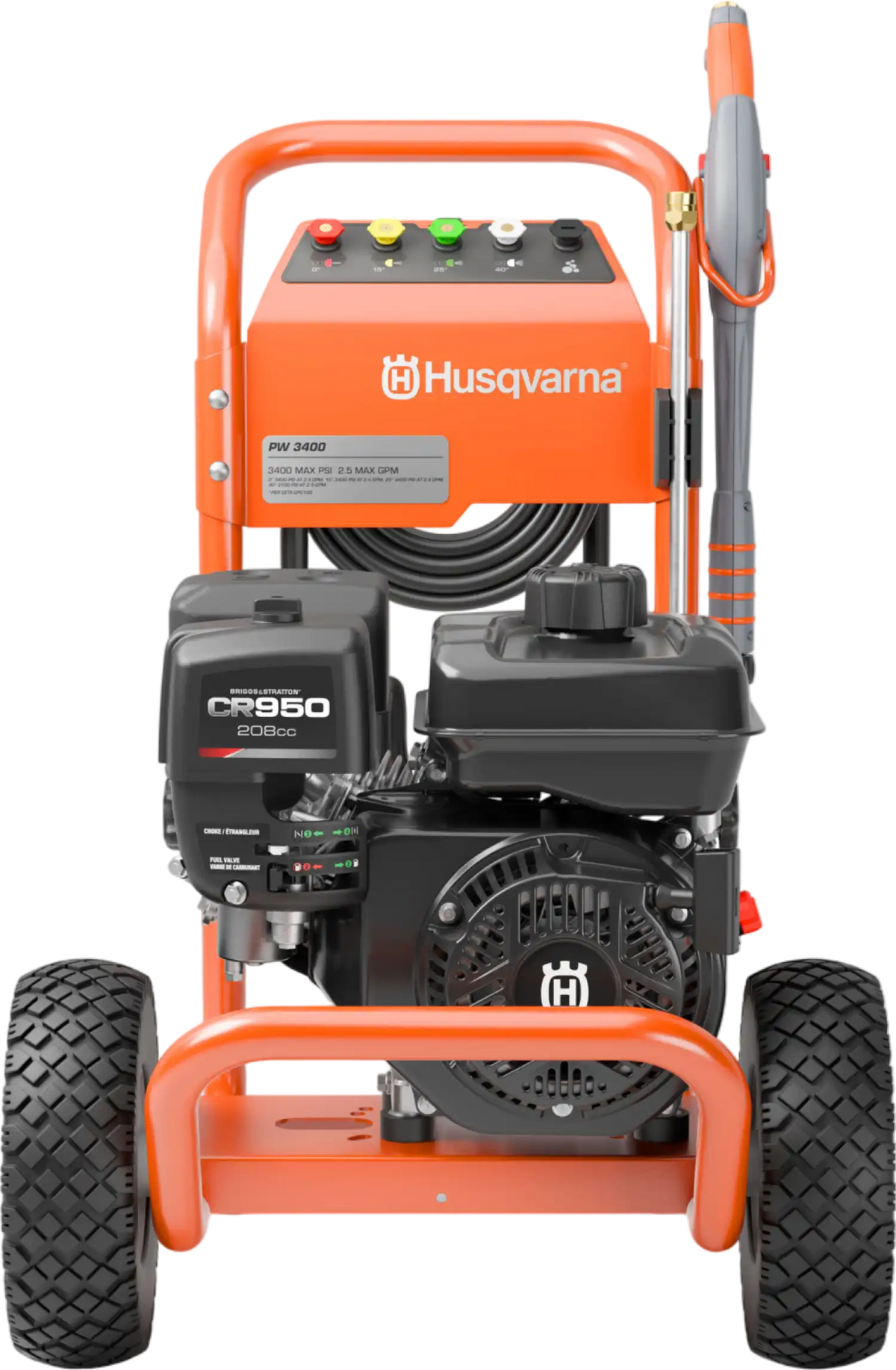 Husqvarna 022016 Gas Pressure Washer Triplex Pump 3400 PSI 2.5 GPM Briggs & Stratton CR950 New