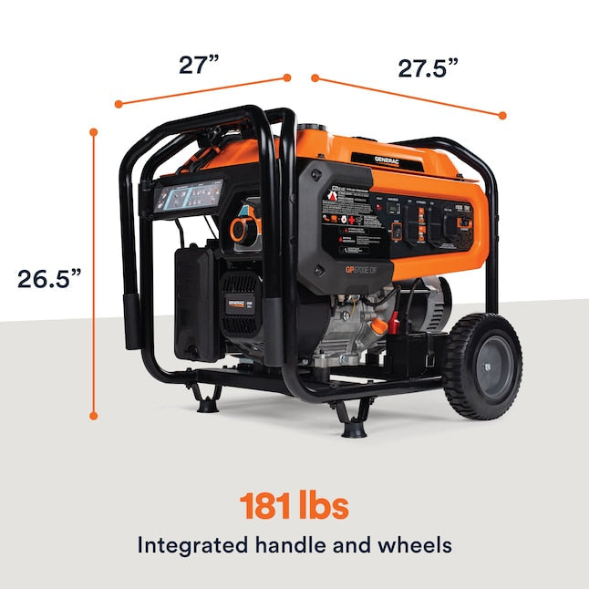 Generac GP6700EDF 6700/8250W Generator Dual Fuel Gas Propane Electric Start COSense 8062 RFB
