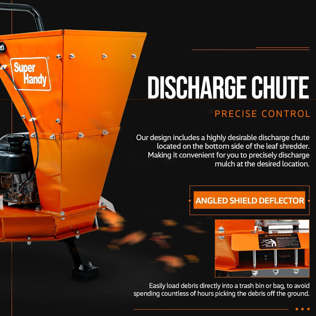Super Handy GUO083 145CC OHV 3.4 HP 1" Inch Cutting Capacity Leaf Shredder Used