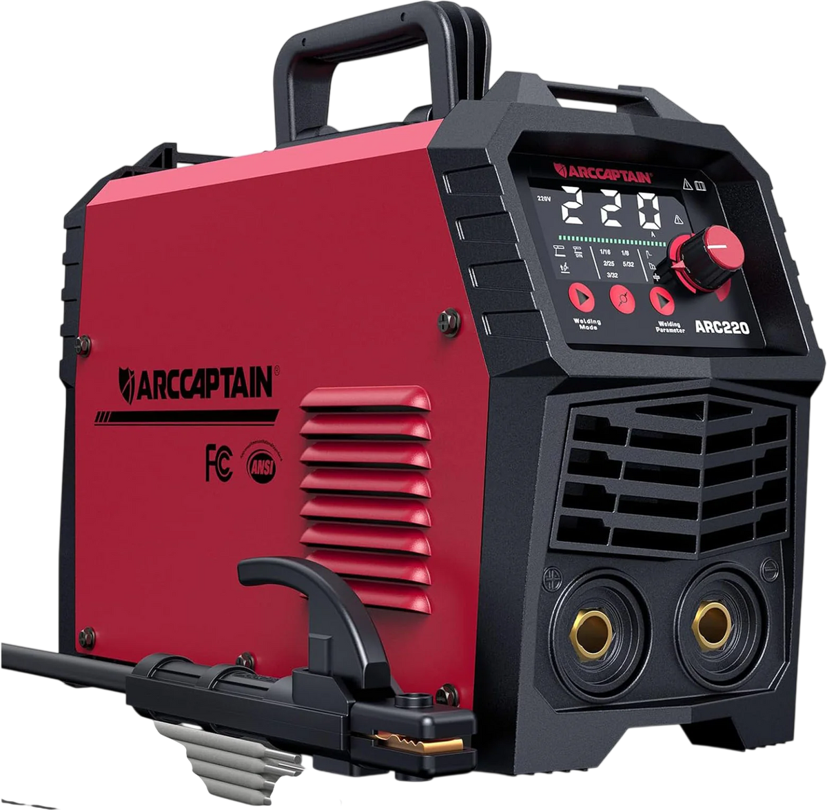 Arccaptain ARC220 Welder Arc/Lift TIG with 10 Rods 220 Amp 110/220V New
