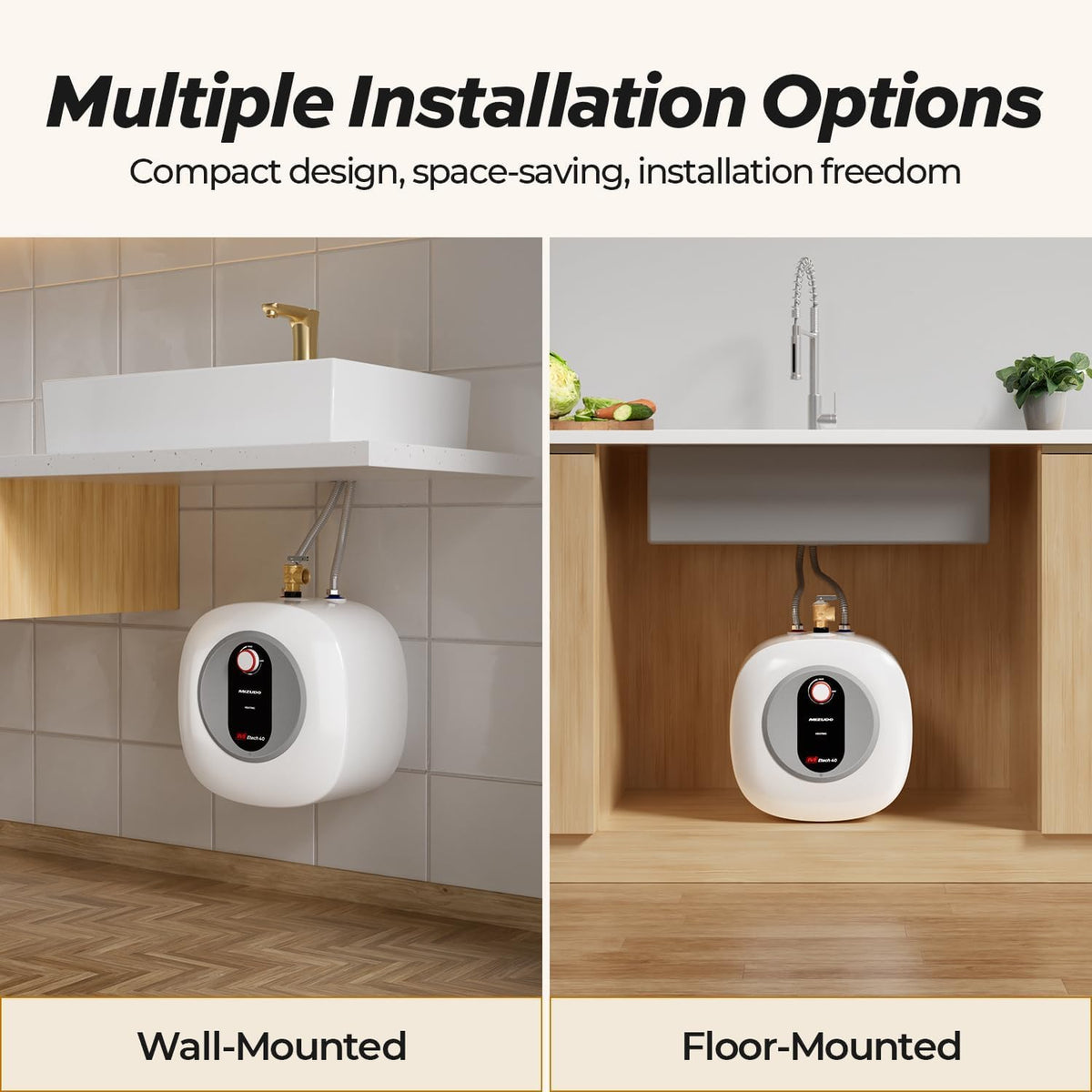 Mizudo Mini-Tank Water Heater 4 Gal. Point of Use for Instant Hot Water 1440W 120V New