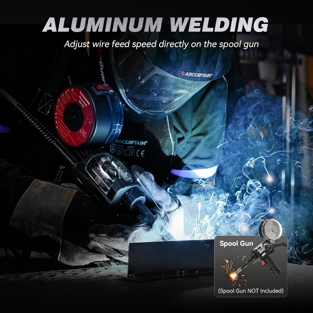 Arccaptain MIG180 Welder 6-in-1 Multi-Process 180A Synergic 110/220V New