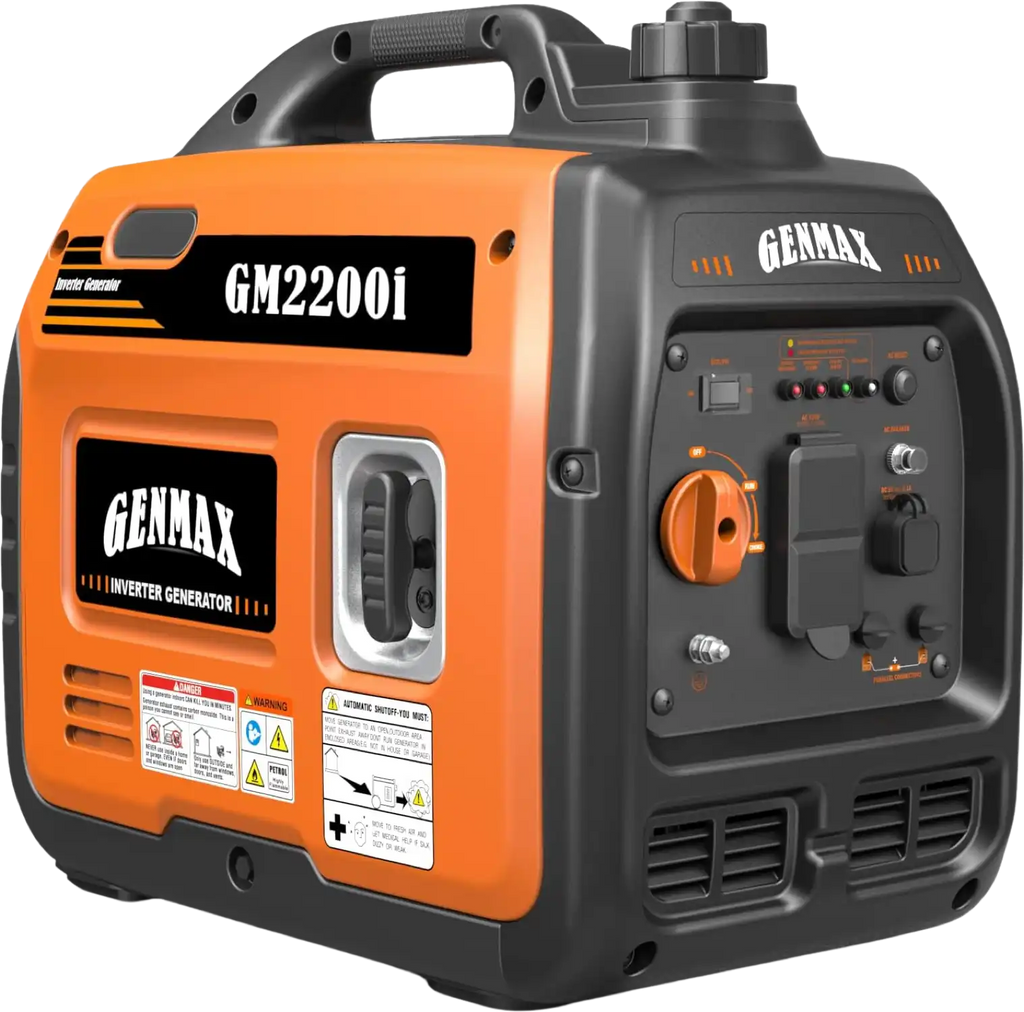 GENMAX GM2200i 20 Amp 1800W/2200W Gas Inverter Generator with CO Detect Parallel Ready New