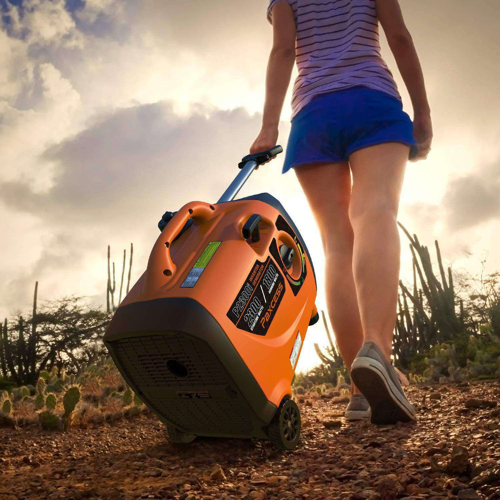 Paxcess P2300i 1800W/2300W Super Quiet Portable Gas Inverter Generator with Wheels and Handle New