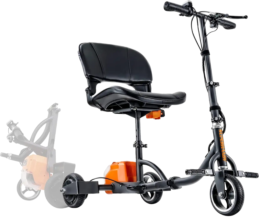 Super Handy GUT112 Passport Folding Mobility Scooter 3 Wheeled Lightweight Long Range New