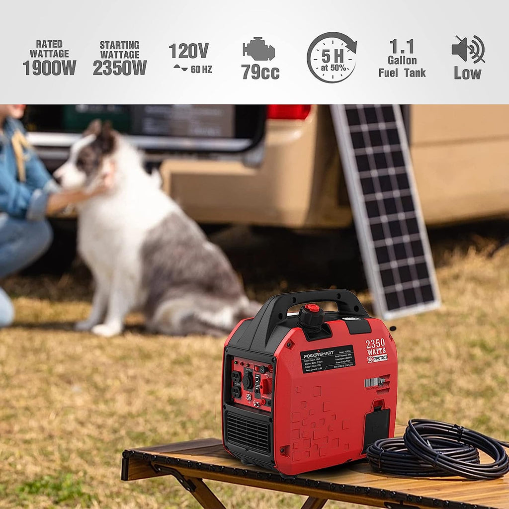 Powersmart PS5025C Inverter Generator 1900/2350W Gas 4 Stroke Recoil Start New