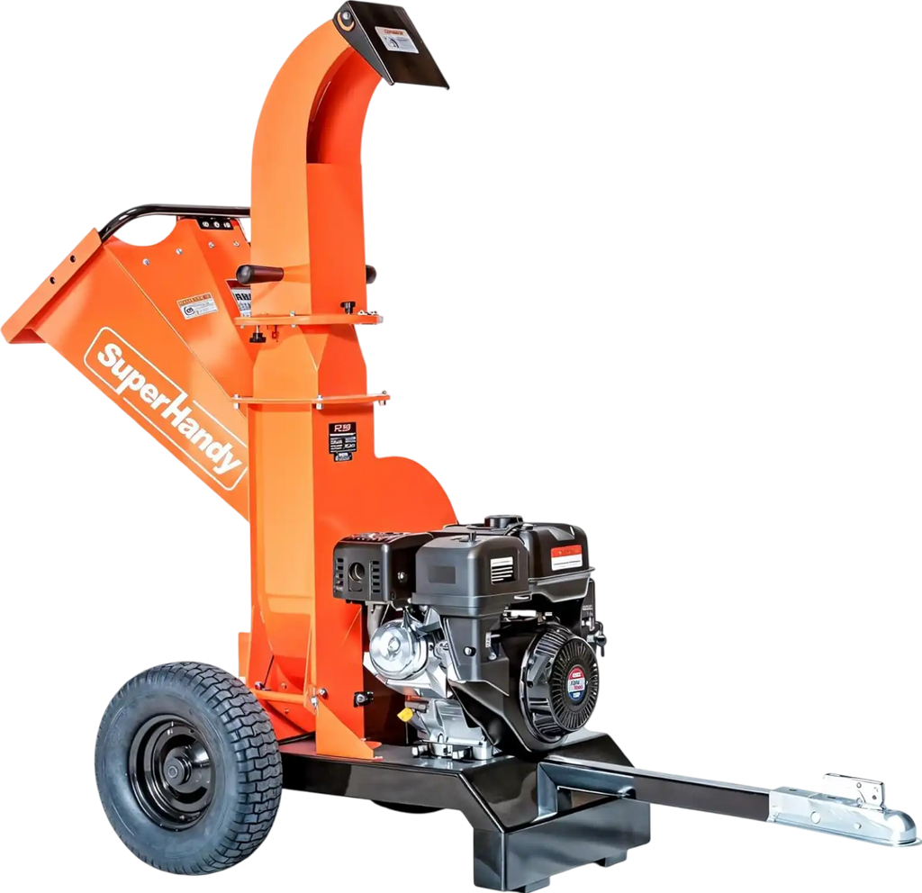 Super Handy GUO141 Towable Wood Chipper 4" Chipping Capacity 15 HP Gas Electric Start New