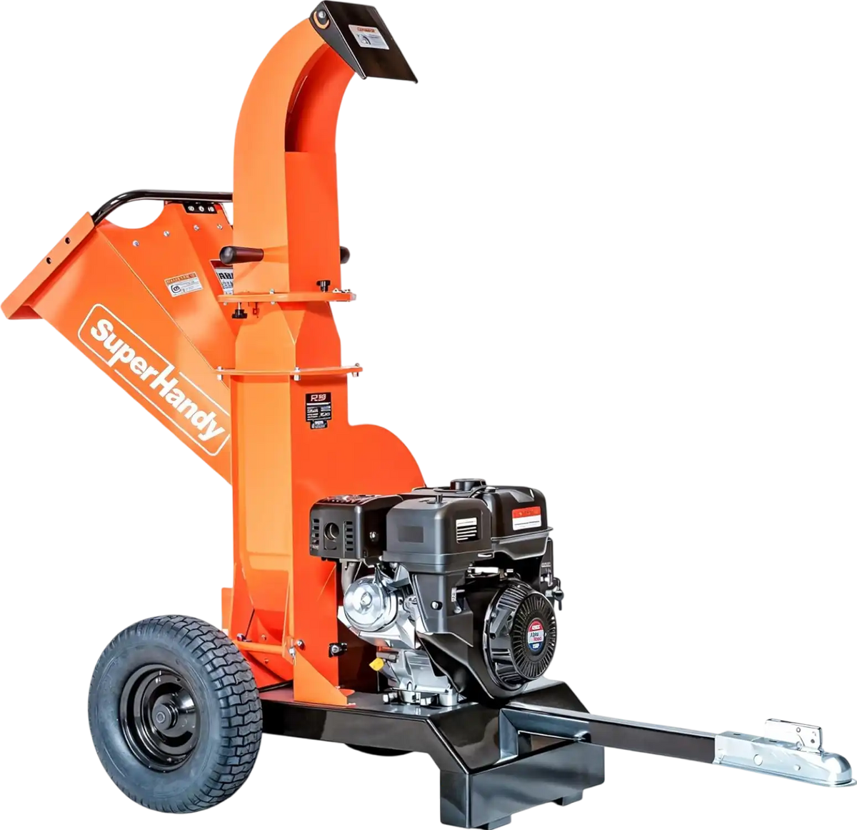 Super Handy GUO141 Towable Wood Chipper 4" Chipping Capacity 15 HP Gas Electric Start New