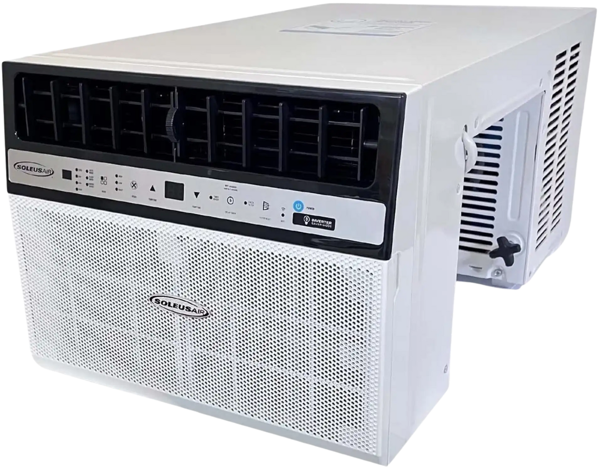 Soleus Air WS4-10EHW-301 10,000 BTU Saddle 115V WiFi Window Air Conditioner & Heater New