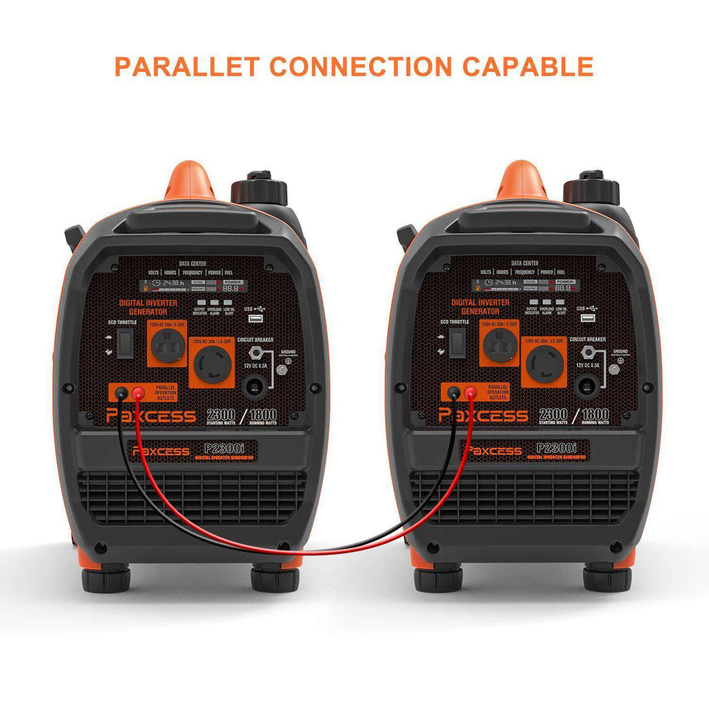 Paxcess P2300i 1800W/2300W Super Quiet Portable Gas Inverter Generator with Wheels and Handle New