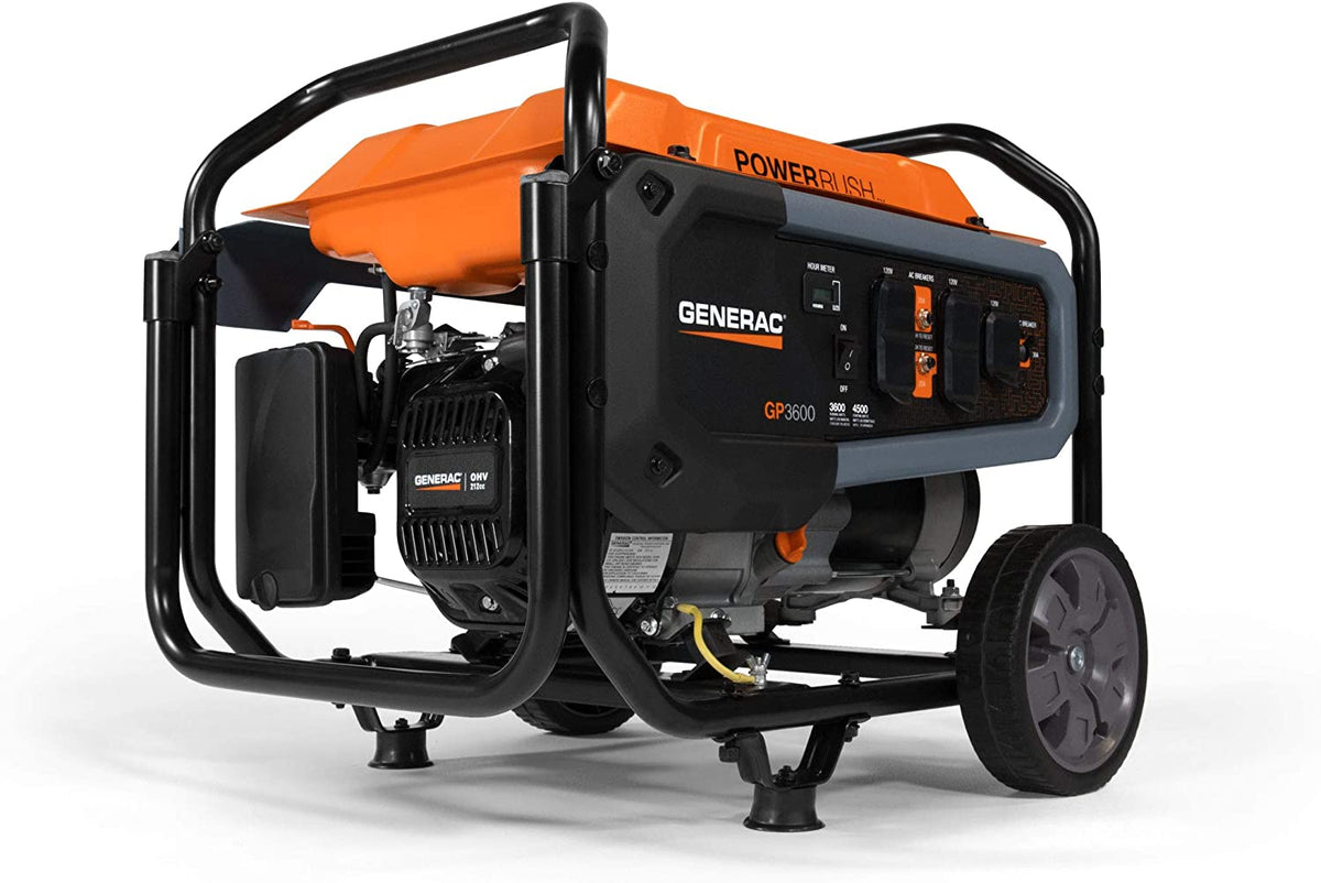 Generac GP3600 3600W/4500W Portable CARB Gas Generator Manufacturer RFB