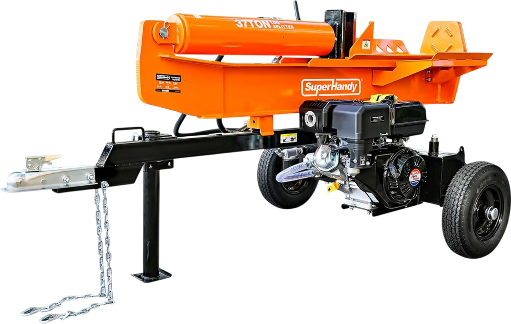 Super Handy GUT200 Log Splitter 37 Ton Full Beam Vertical/Horizontal 389cc Gas Towable New