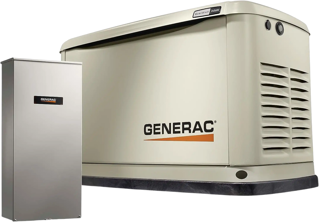 Generac 24kW Standby Generator Guardian WiFi w/ 200 Amp Automatic Transfer Switch 72109 New