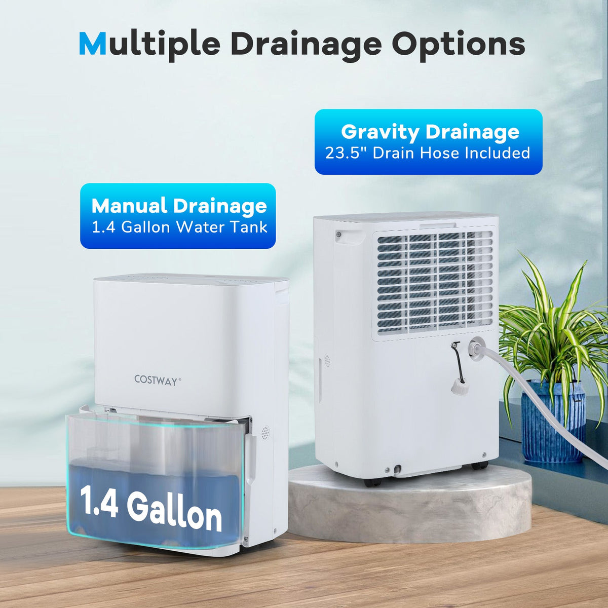 Costway 65 Pint Dehumidifier w/ 24H Timer LED Display 193628475 New