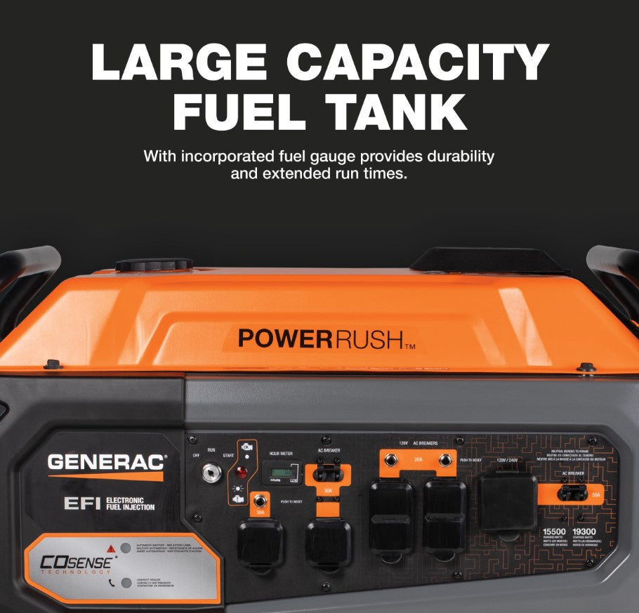 Generac GP15500EFI 15500W/19300W Generator Gas 50A COSense Electric Start 7705 New