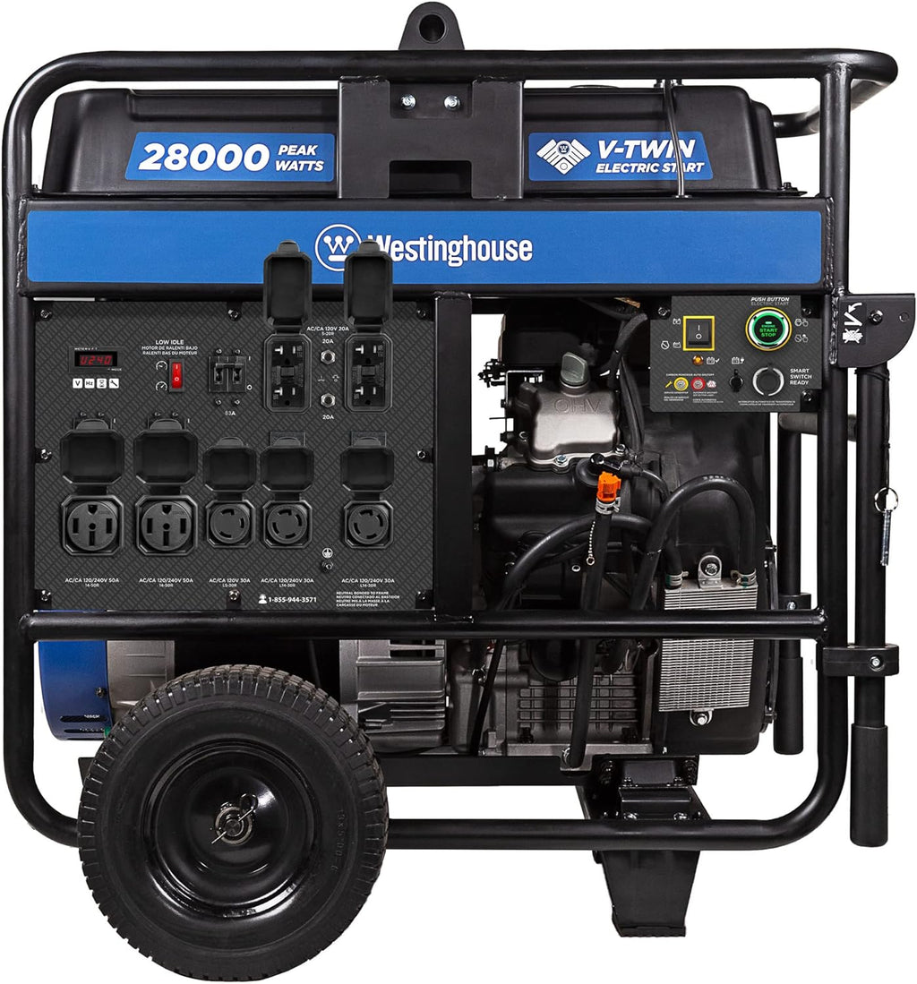 Westinghouse WGen20000c 20000W/28000W Generator Low THD 50 Amp Remote Start Gas with CO Sensor New