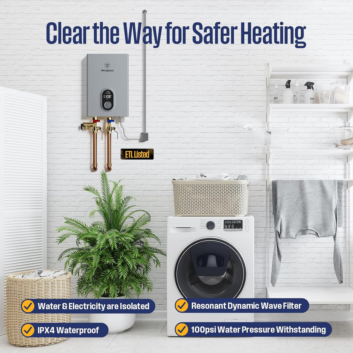 Westinghouse Apolo Tankless Water Heater 14kW with WiFi 3.4 GPM 240V New