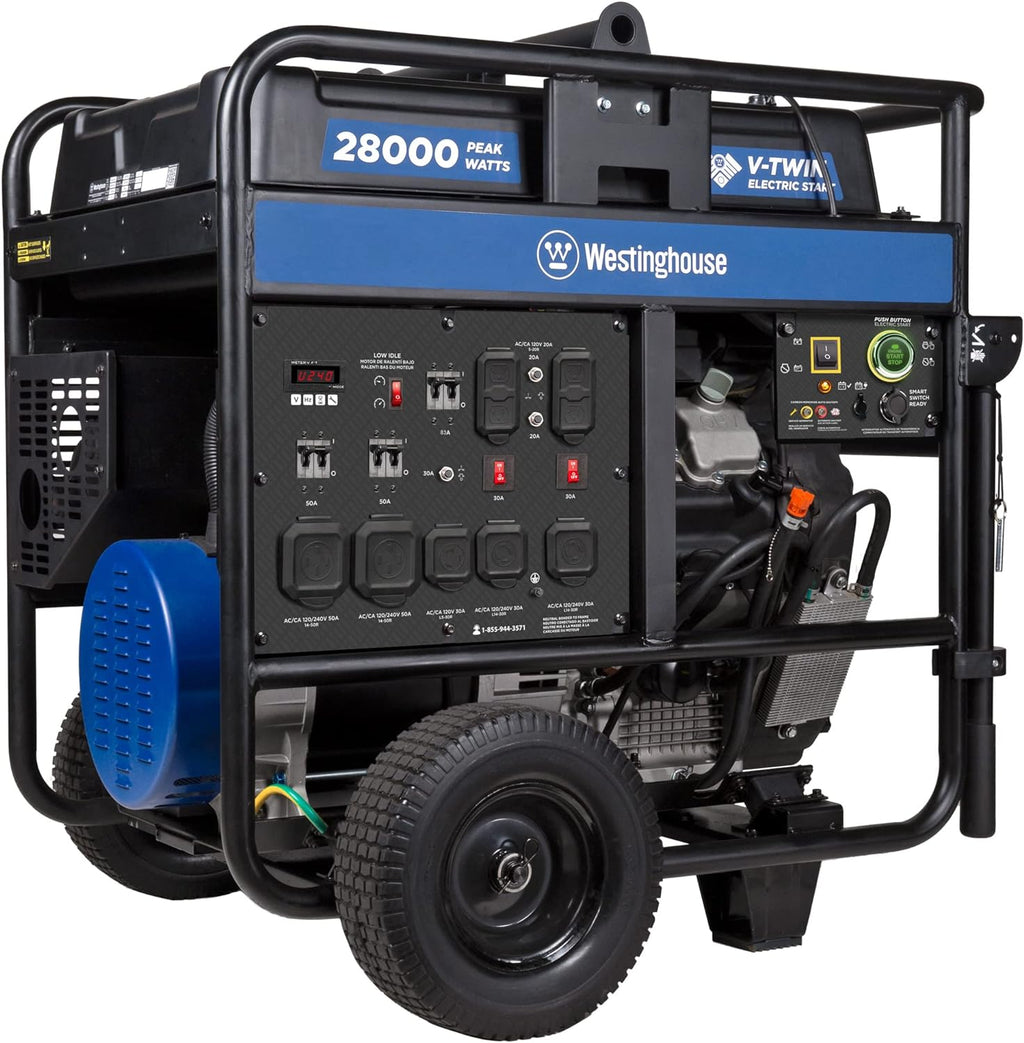 Westinghouse WGen20000c 20000W/28000W Generator Low THD 50 Amp Remote Start Gas with CO Sensor New