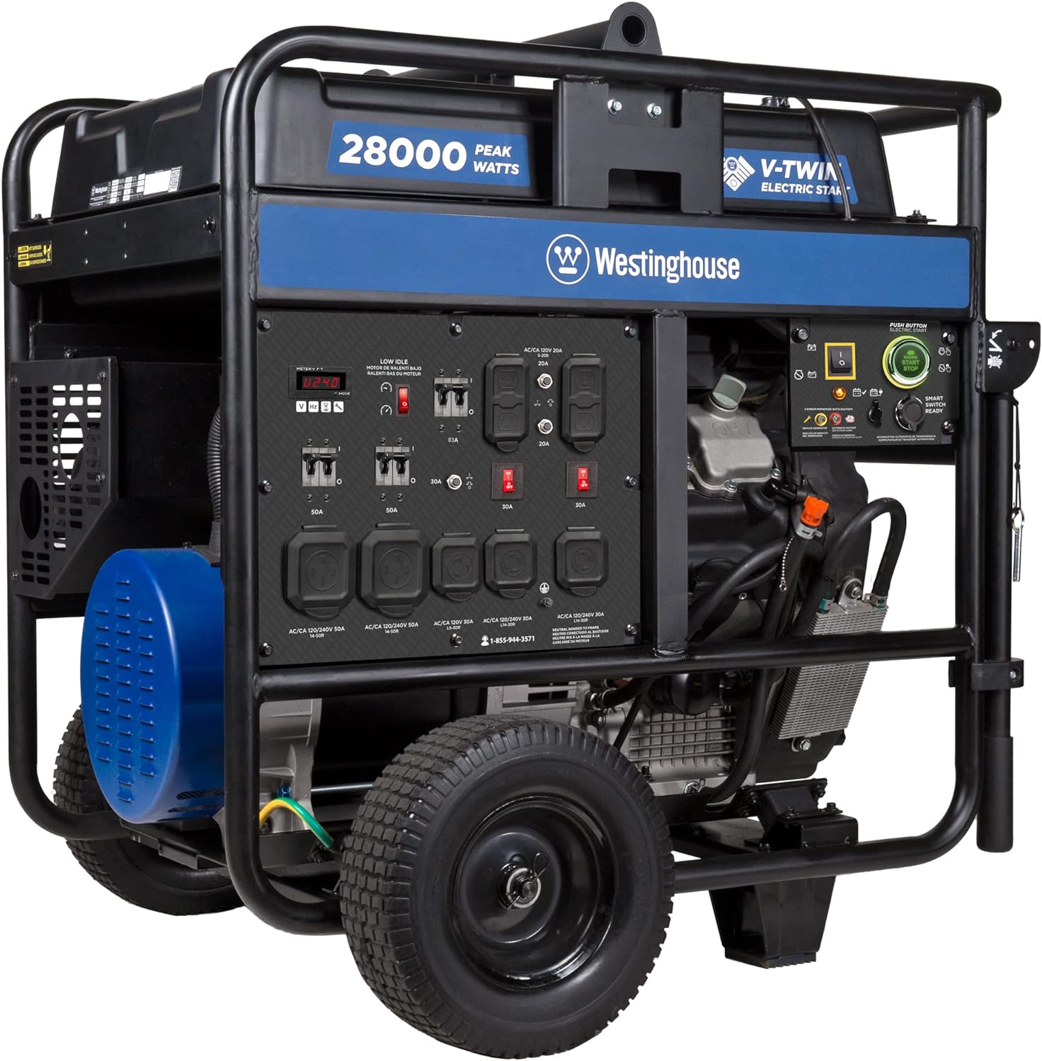 Westinghouse WGen20000c 20000W/28000W Generator Low THD 50 Amp Remote Start Gas with CO Sensor New