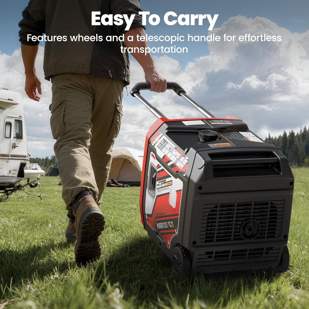 Maxpeedingrods 5000W/6000W Inverter Generator 50A Gas Low THD Remote Start CO Alert MXR6000GT-US New