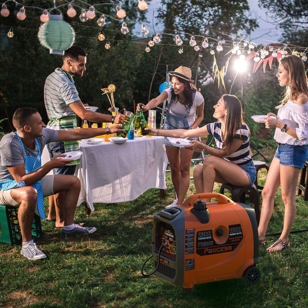 Paxcess P2300i 1800W/2300W Super Quiet Portable Gas Inverter Generator with Wheels and Handle New