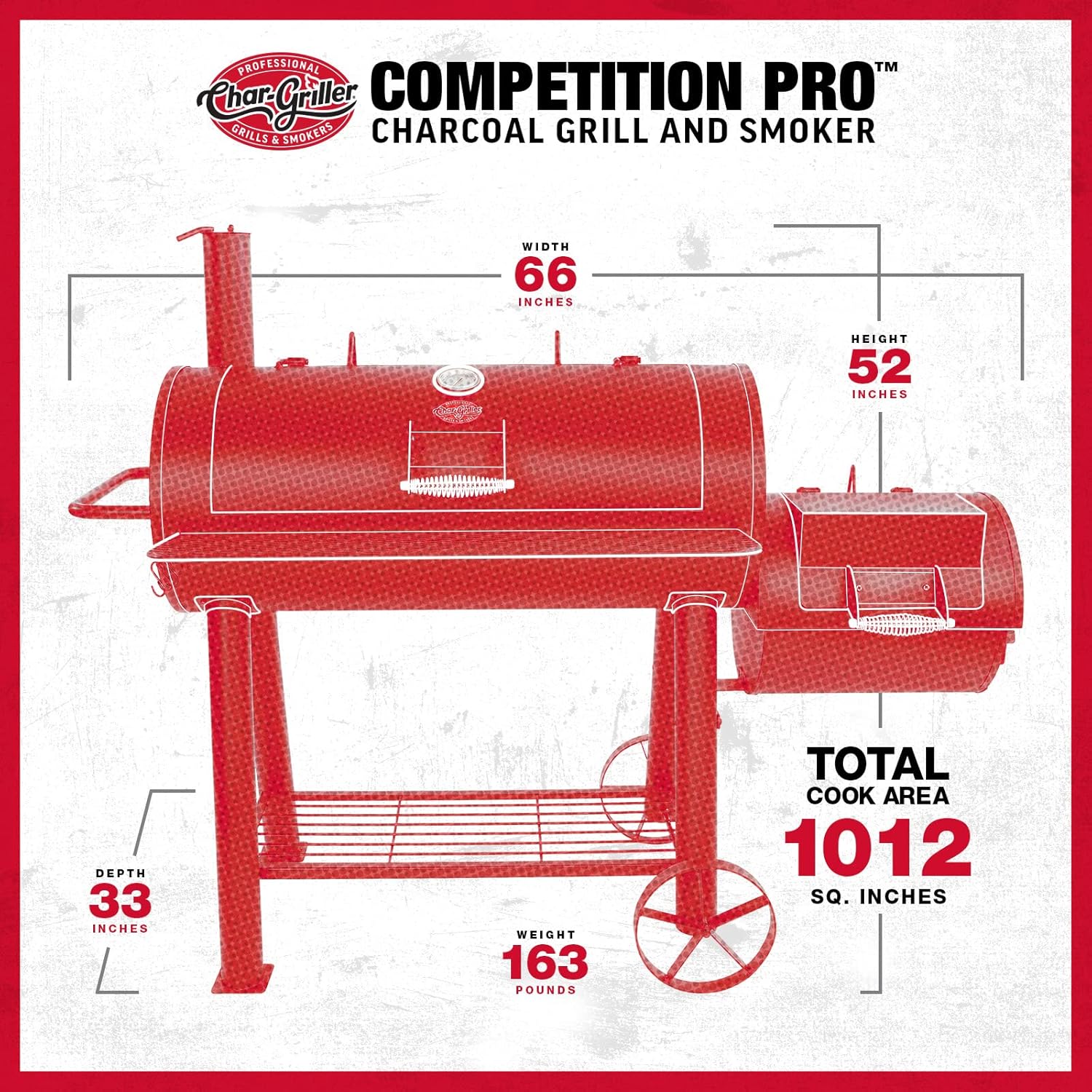 Char-Griller Competition Pro 17 Offset Smoker BBQ