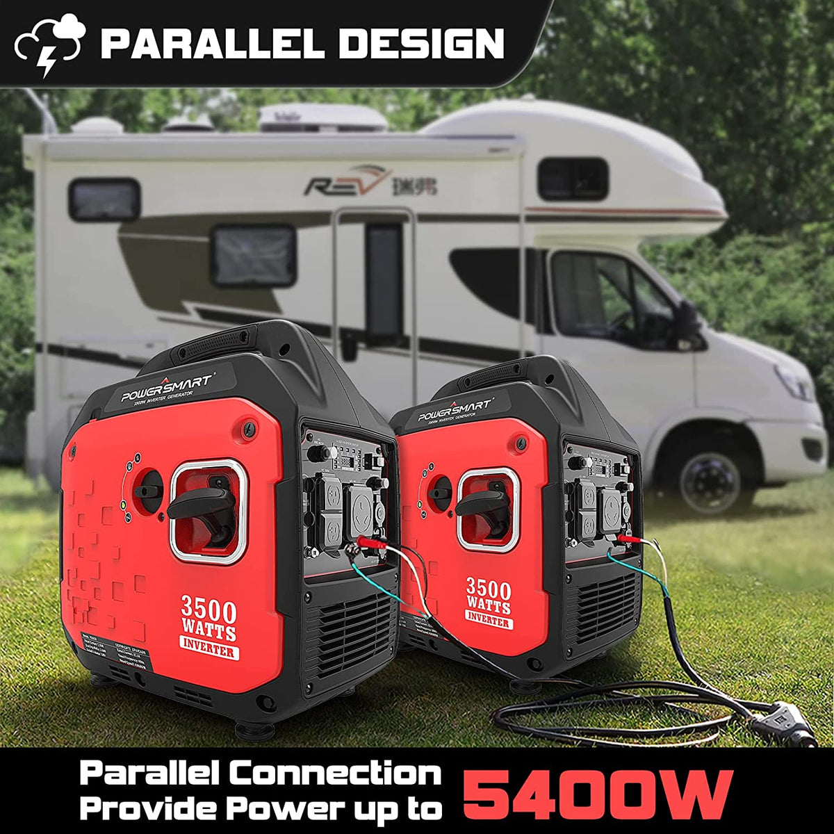 Powersmart PS5035 Inverter Generator 2700/3500W Gas 4 Stroke Recoil Start New
