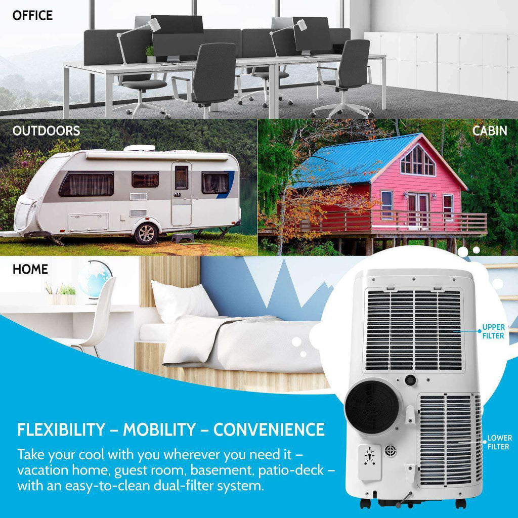 Rollibot Rollicool A20 14000 BTU Portable Smart Alexa Enabled Ultra Quiet Air Conditioner with Heater Dehumidifier Fan and Remote New