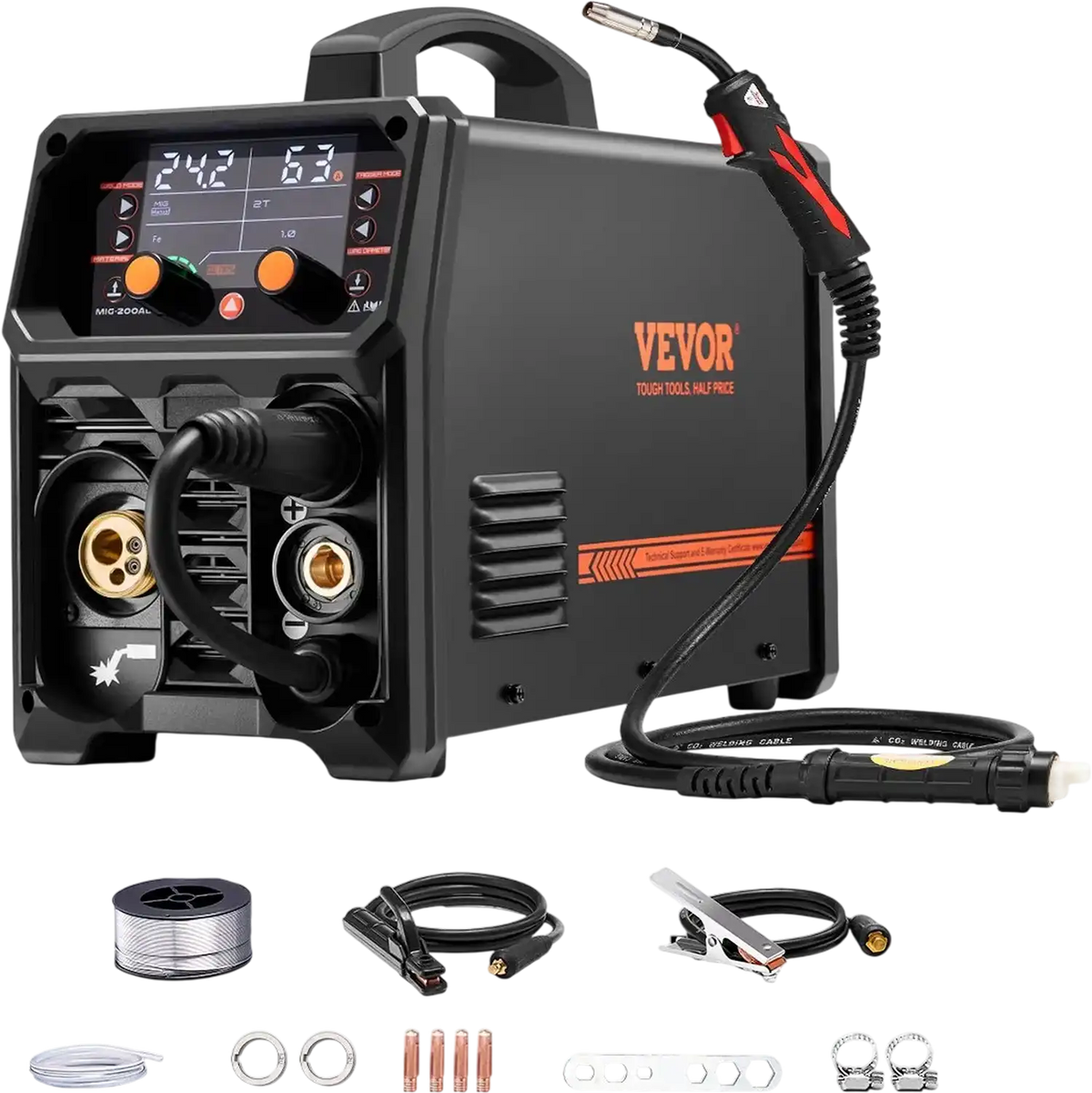 Vevor Pro MIG Welder 200A 5-in-1 Pulse/Gas/Flux Core/Stick/Lift TIG 110V/220V New