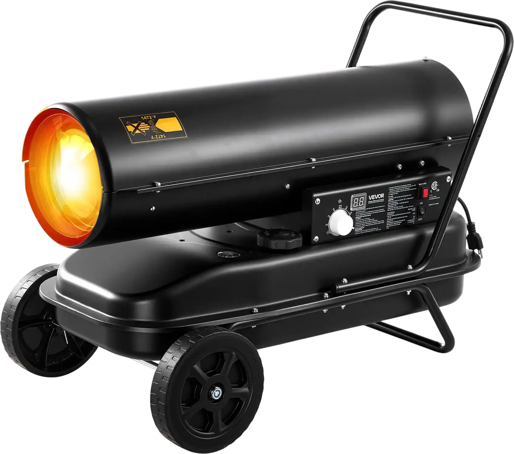 Vevor Forced Air Heater Kerosene Diesel 125,000 BTU with Wheels Adjustable Temp New